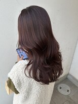 ジュエ ヘアー デザイン(Jue hair design)&nbsp;ツヤあり深みピンクブラウンカラー