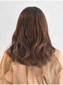 20代30代大人可愛いモカベージュナチュラルロブヘアー美肌