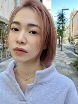 ミンクス ギンザ セントラル(MINX ginza central)&nbsp;カラーで映える耳掛けボブ20代30代