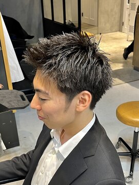 エリマ 調布(elima) 調布メンズカットスパイキーショートピンパーマスパイキーパーマ