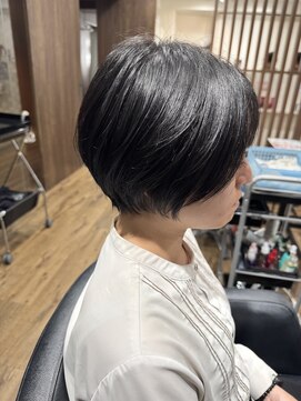 ハピネス クローバー 八木店(Happiness CLOVER) 丸みショート　黒髪　髪質改善　艶髪　20代30代40代