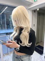 ランテルディ 渋谷(LANTERDIT)&nbsp;ホワイトブロンド　エクステ　ブリーチカラー　ハイトーン
