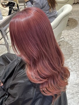 ラピステン 福岡天神 大名店(Lapis) 10代・20代/ブリーチ/春夏トレンド暖色カラー/モテ愛されピンク