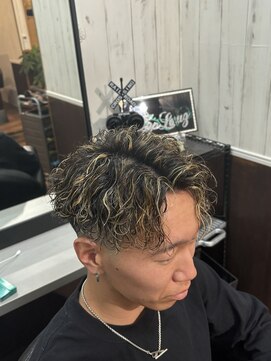 アプローズ(AppLauz) センターパート【ツイストスパイラル×金メッシュ】