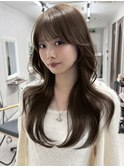 韓国レイヤーウェーブヘア顔周り髪質改善銀座