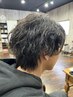 メンズカット+特殊パーマ+marbbショートスパ ￥17600
