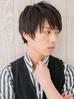 モッズヘアメン 札幌月寒店(mod's hair men) 20代30代アッシュブラックくせ毛風ショート就活ヘアq札幌月寒