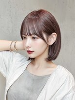 グランツ(GLANZ) 大人シアーバング×抜け感ミニボブ×ピンクブラウン
