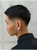 横浜西口ビジネスパイキーショートフェードカットツイスパ緩め