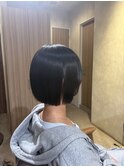 ダークパープル/ナチュラルショート/夏のヘアアレンジ/千葉駅