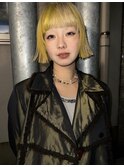 【arte pelo】イエローボブ × ストレートライン