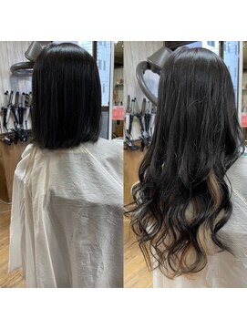 アンク クロス 関内店 ロアエクステでできるインナーカラー80枚