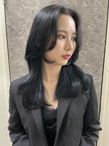 20代30代/サラツヤロング/くびれヘア/小顔へア