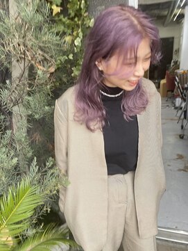 フィン(fin,) fin,/グレージュカラー/ボブウルフ/黒髪/ココアベージュ/パーマ