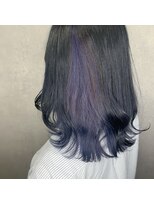 セブンルックス モカ 宇都宮鶴田店(7LOOKS mocha) インナーカラーアッシュパープル