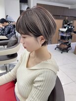 アッシュ 下北沢店(Ash)&nbsp;ブリーチオンカラーのラベンダーベージュショートボブ