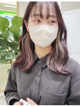 エン 梅田店(eNN) インナーカラーで可愛いヘア/ラベンダーピンク