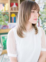 カバーヘア ブリス 戸田公園西口店(COVER HAIR bliss) 外国人風ハイトーンカラーくびれセミディh2戸田公園20代30代40代