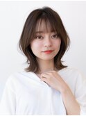 くびれレイヤーエモージュイメチェンフルバング似合わせカット