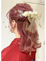 ラボヌールヘアー 札幌店(La Bonheur hair etoile) 【袴ヘアセット】ハーフアップ◯
