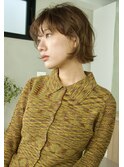 姫カットレイヤーボブウルフ/くすみベージュ/30代40代50代