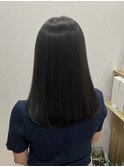 暗髪ロング