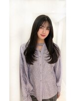 エールバイボヌール(Ere by Bonheur)&nbsp;シースルーバングうるツヤ大人可愛いうる艶髪小顔レイヤーカット