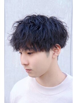 メンズフィール 南森町(MENS FEEL) スペインカール/スパイキーショート/ブルーブラック/南森町