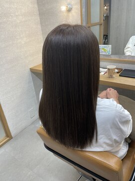 アレクサ 保谷(ALEXA) シンストレート後のカラー♪しっとりまとまるツルサラロング