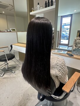 スリー(THREE) 縮毛矯正/イメチェン/ホワイトブロンド/外ハネボブ/美髪/蟹江