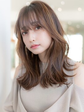 ドリップ バイ ハバナ 原宿(driP. by HAVANA) 20代30代大人かわいいくびれレイヤーロング/グレーベージュ/前髪