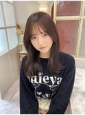 前髪カットが可愛い☆透明感ブラウンカラー