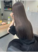 グレージュ/ブラウン/ブリーチなしダブルカラー/髪質改善