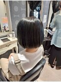 顎ライン/ハンサムショート/アッシュ/春夏カラー/抜け感/耳掛け