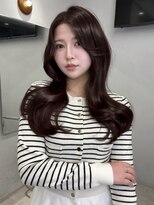 プリアバイポプルス 渋谷(pria by popls) ミディアムレイヤーハッシュカット顔周りカット韓国ヘア