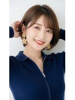 コートフィールエー(CO_T feel.a)&nbsp;シースルーバング×艶ブラウンで魅せる大人ボブ