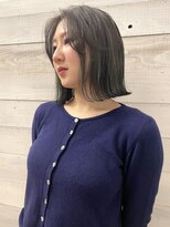 ロックス バイ マグ 松本(rocks BY MAG)&nbsp;髪質改善カラー透明感カラーアッシュグレージュ外ハネボブ