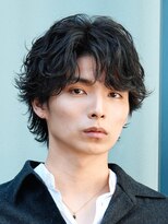 フィフス 大分(fifth) 大分シャドウパーマメンズカットラウンドマッシュセンターパート