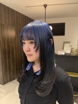 ロマーノ(ROMANO)&nbsp;【ROMANO】ブリーチ&デザインカラー青、黒