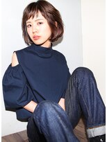 アン ヘア デザイン(un hair design)&nbsp;【　un  】ボブ×グレージュ×ギザギザバング