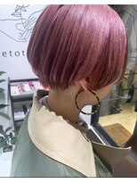 テトテヘアー(tetote hair) ショート×ピンクマッシュショート