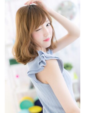 ヘアアンドビューティー ミック(Hair & Beauty miq) 女度高めの♪外ハネミックスカールミディa