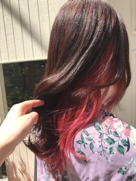 ヘアー ブランコ(hair Blanco) 全体カラー&インナー♪ローズピンク