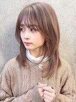 サロウィンフレンテ 新宿三丁目(SALOWIN Frente)&nbsp;石塚／ナチュラルロングウルフレイヤー10代20代30代韓国ヘア新宿