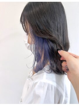 シュガー ヘアアンドネイル 仙台(SUGAR) イルミナカラー◎ブルーバイオレットピアスカラー