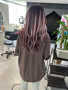 キング 梅田(K!ng) 【梅田】シールエクステエクステピンクカラー髪質改善カラー