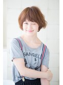 インナーグレージュ/マチルダボブ/前髪/ピンクベージュ/赤羽