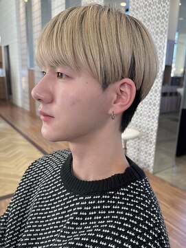 イーストハムアネーロ(EAST HAM anello) デザインカラー/ツーブロック/ベージュ