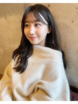 艶髪ロング　巻き髪ロング　ベージュカラー