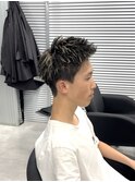 【曽我尾真生】スパイキーショート/短髪/ハイライトカラー
